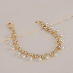 İNCİ DETAYLI GOLD BİLEKLİK